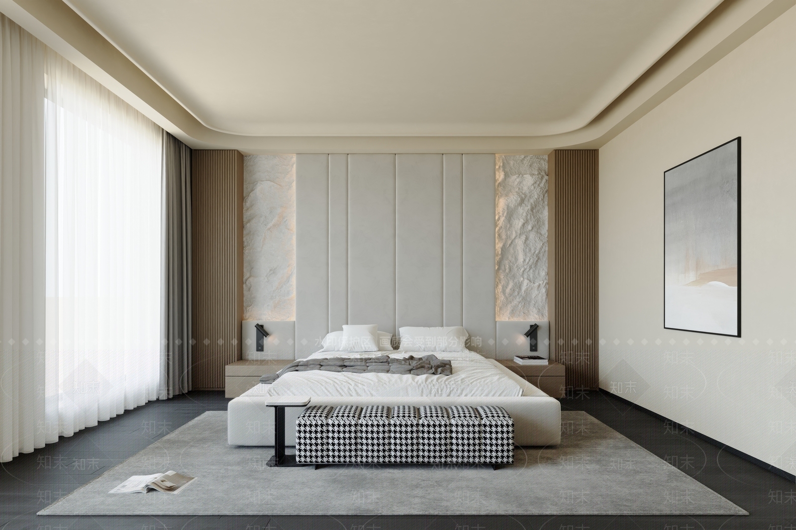 现代酒店客房3D模型下载【ID:1215079243】