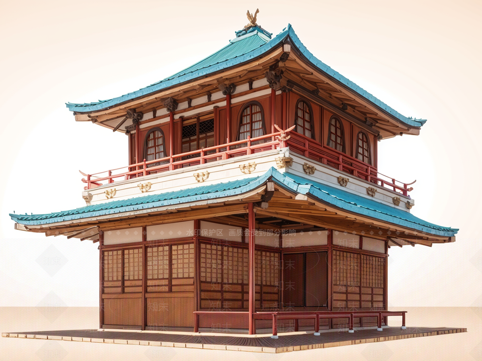 中式古建筑SU模型下载【ID:1190006949】