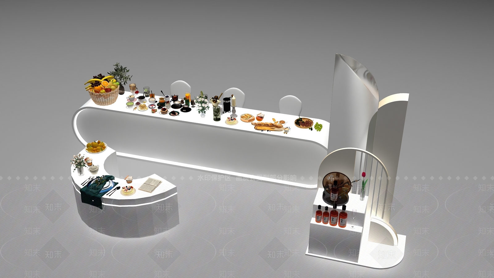 现代美陈3D模型下载【ID:1190007207】