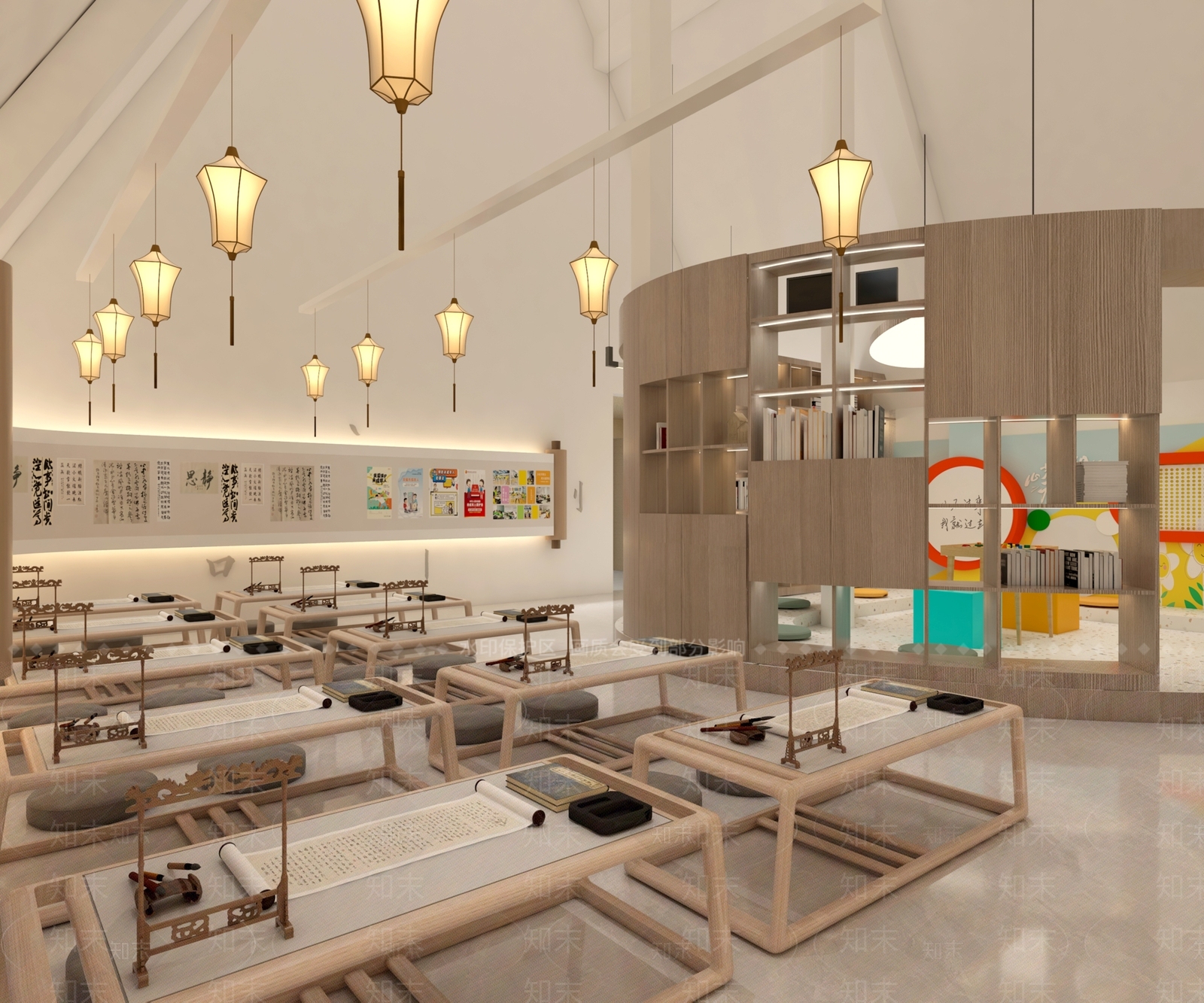 中式新中式教室3D模型下载【ID:1190007535】