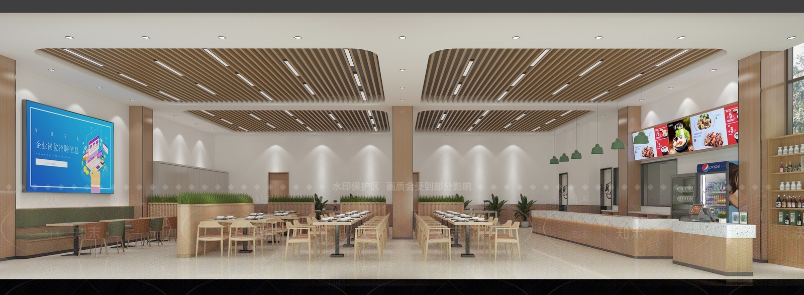 现代食堂3D模型下载【ID:1190009372】