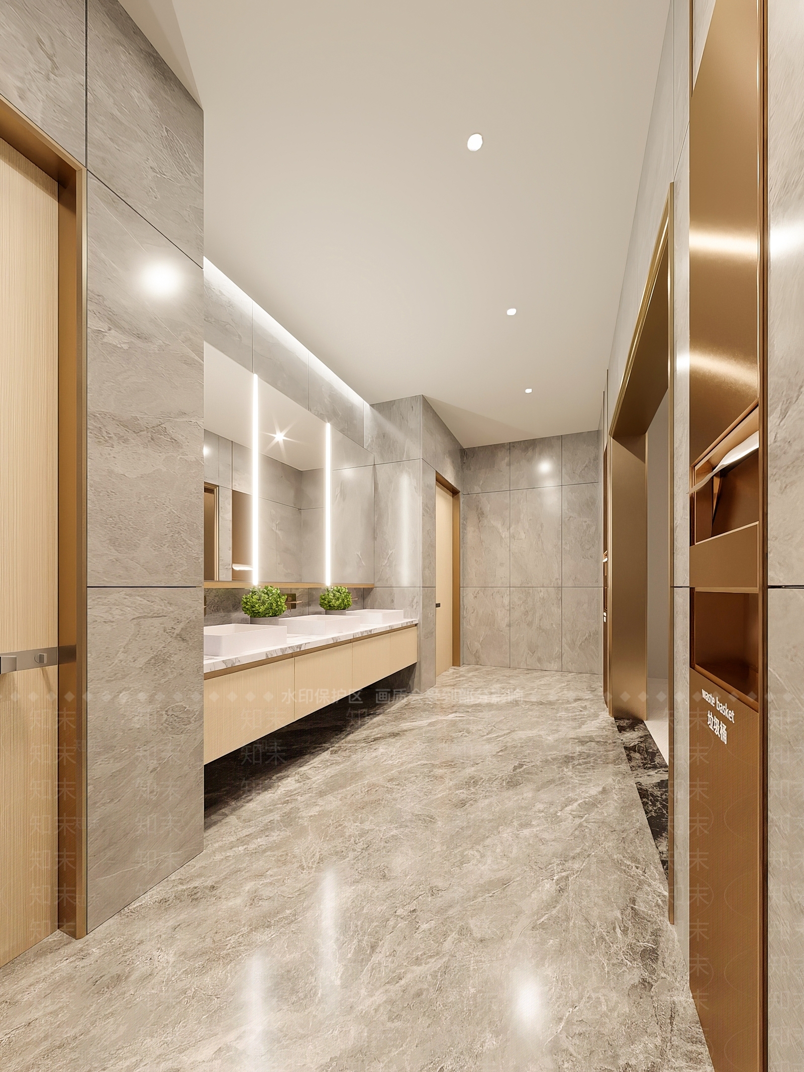 现代公共卫生间3D模型下载【ID:1190009203】