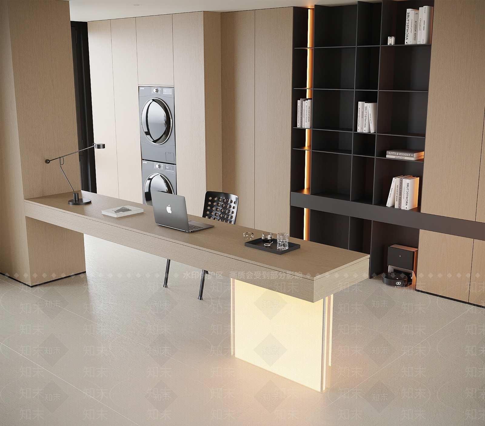 现代书房3D模型下载【ID:1190009454】