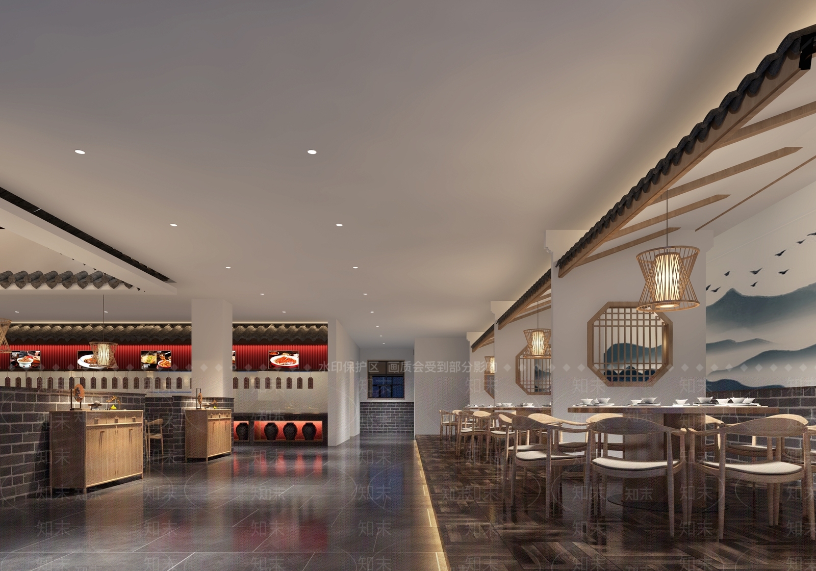 中式新中式其他餐饮空间3D模型下载【ID:1190010863】
