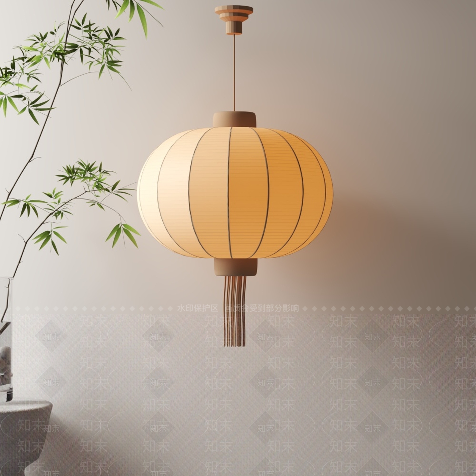 现代新中式灯笼3D模型下载【ID:1190011042】