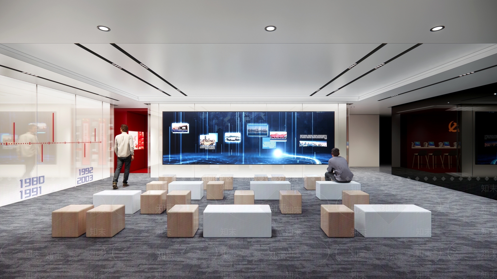 现代党建展厅SU模型下载【ID:1190017101】