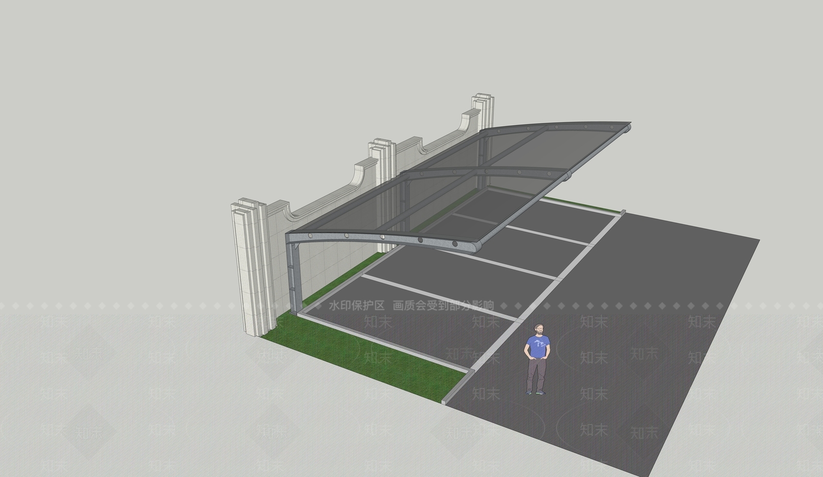 工业简欧其他景观小建筑SU模型下载【ID:1190019066】