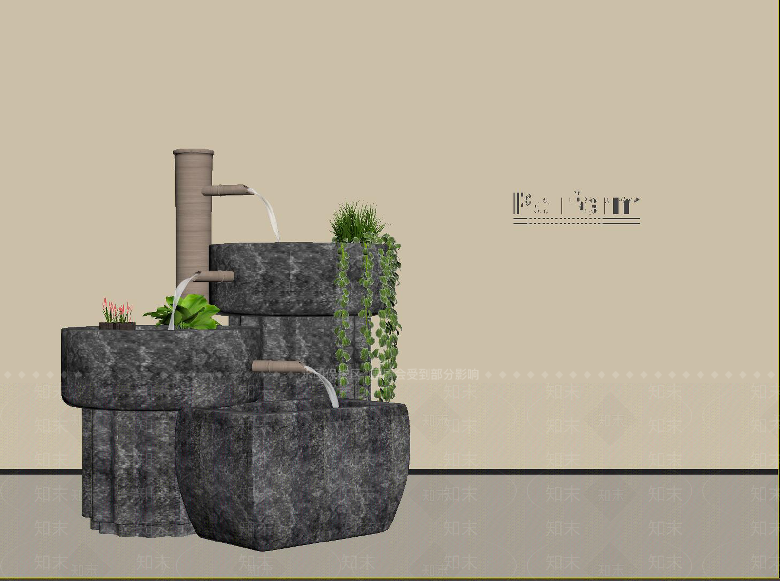 现代水槽SU模型下载【ID:1190018357】