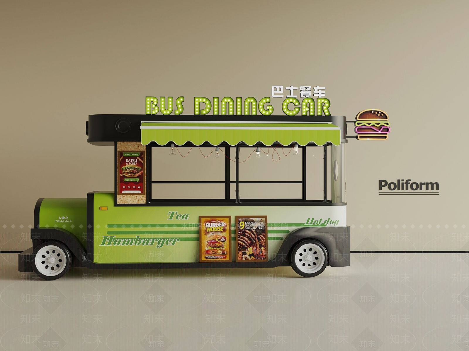 餐车SU模型下载【ID:1190020612】