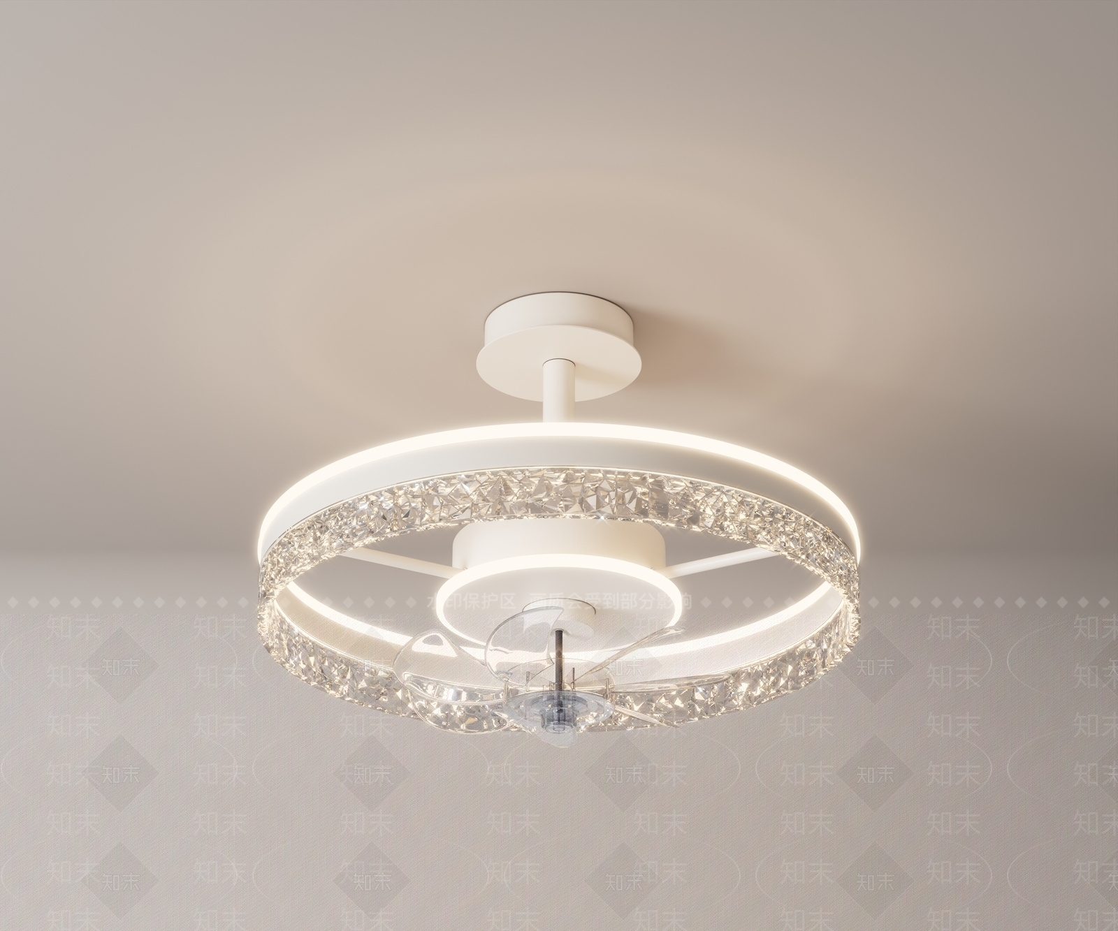 现代水晶吊灯3D模型下载【ID:1190020899】