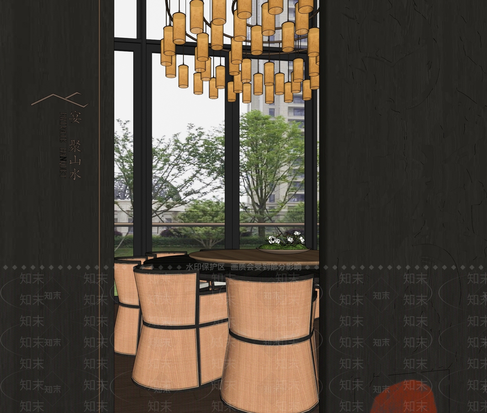 现代轻奢包厢SU模型下载【ID:1190025031】