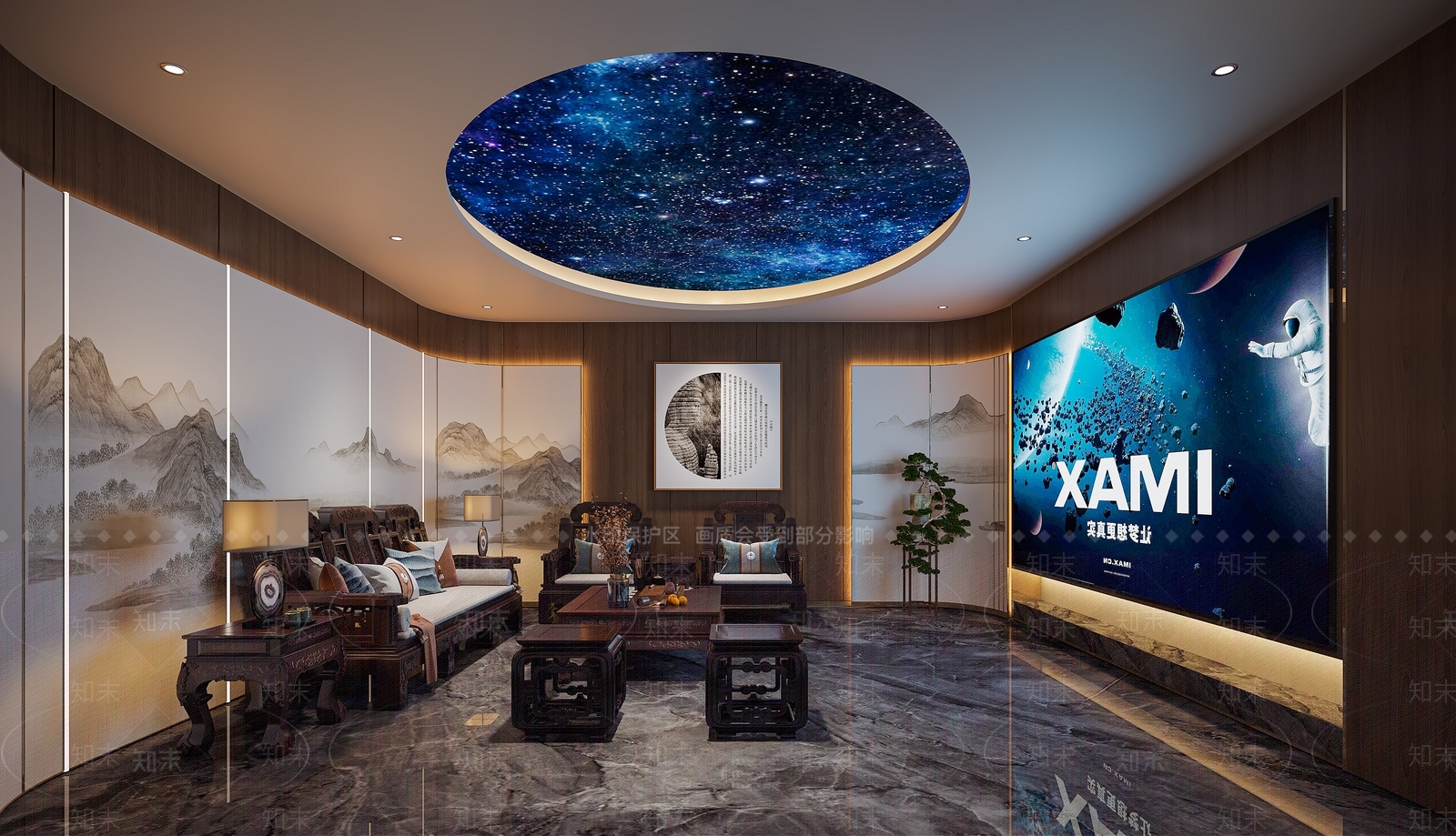 中式影音室3D模型下载【ID:1190025985】