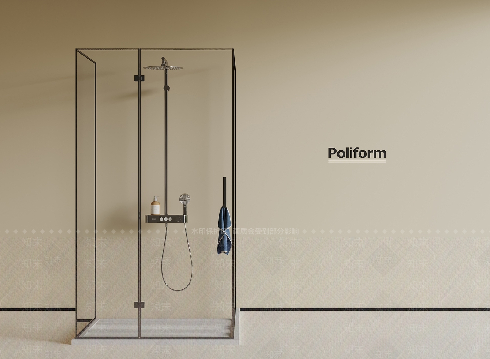 淋浴房3D模型下载【ID:1190026611】