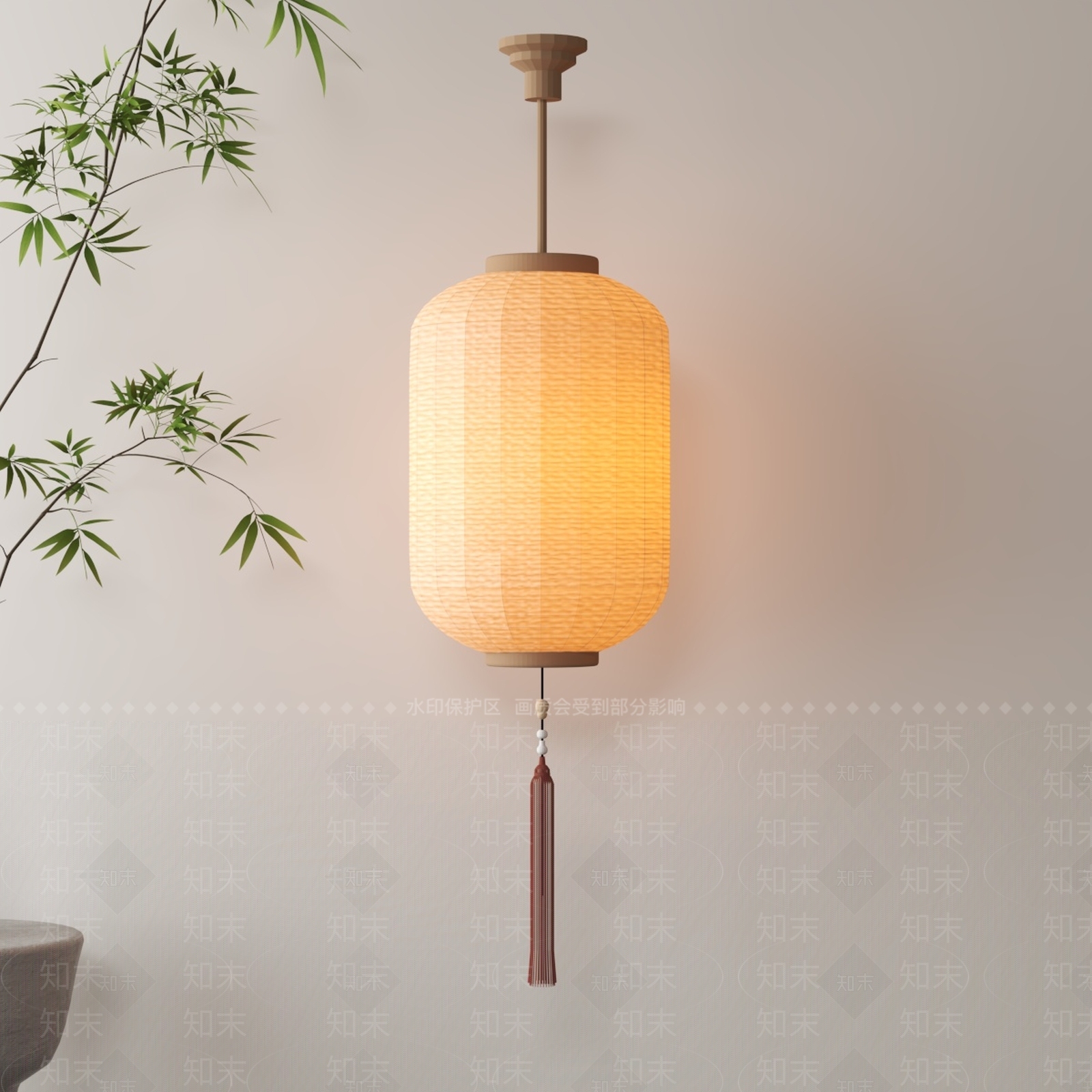 现代新中式灯笼3D模型下载【ID:1190028666】