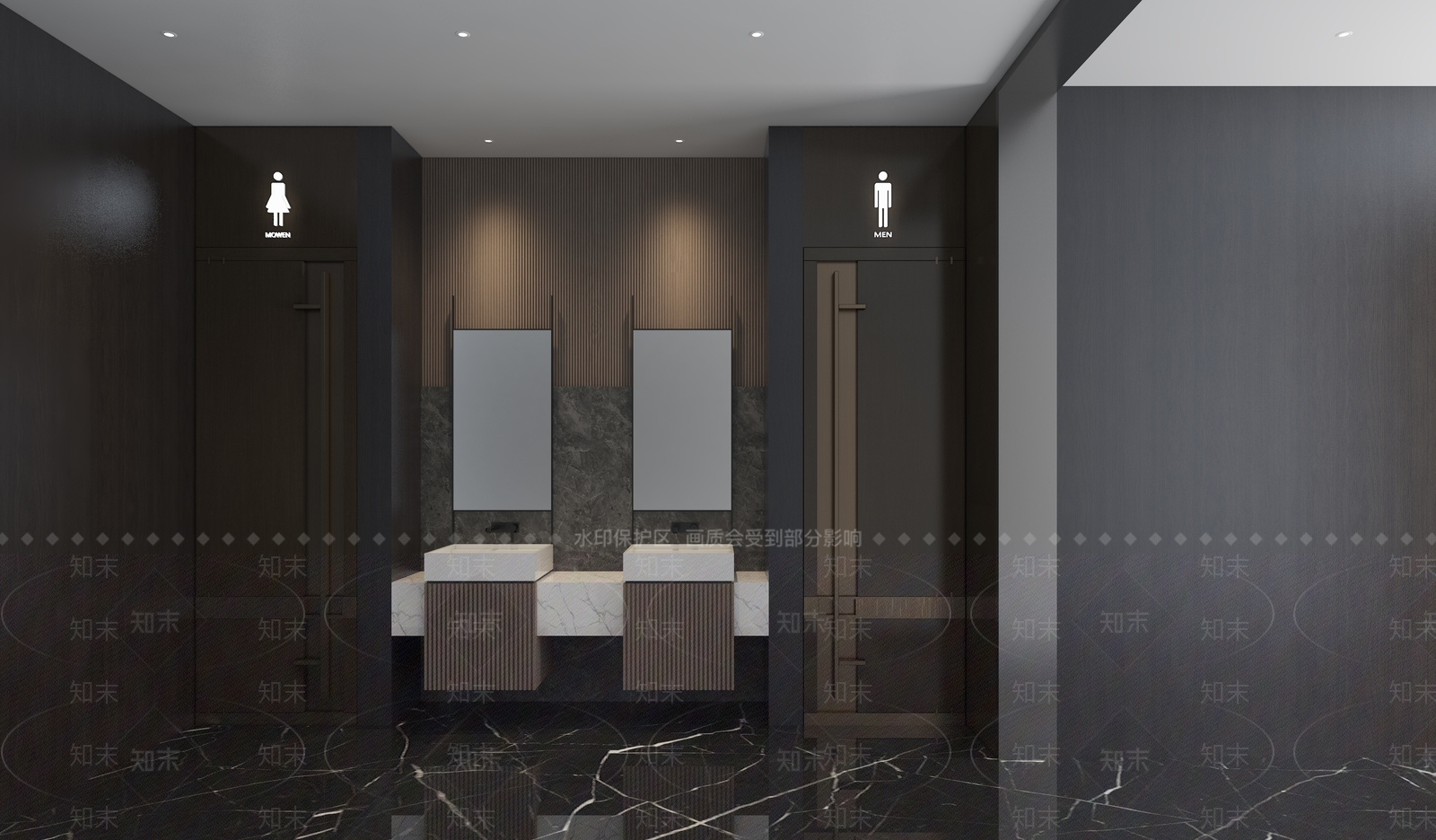 现代意式公共卫生间3D模型下载【ID:1190031008】