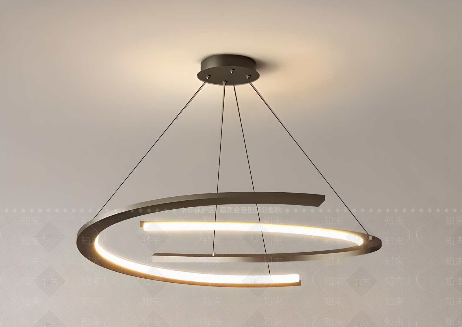 客厅吊灯SU模型下载【ID:1190035262】