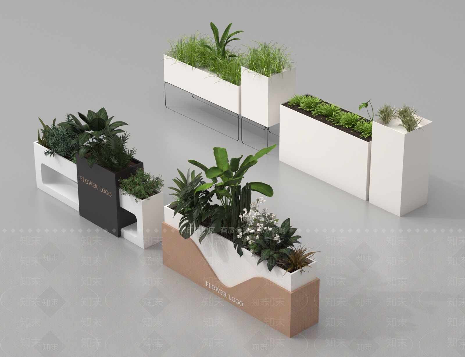 植物堆3D模型下载【ID:1190035791】