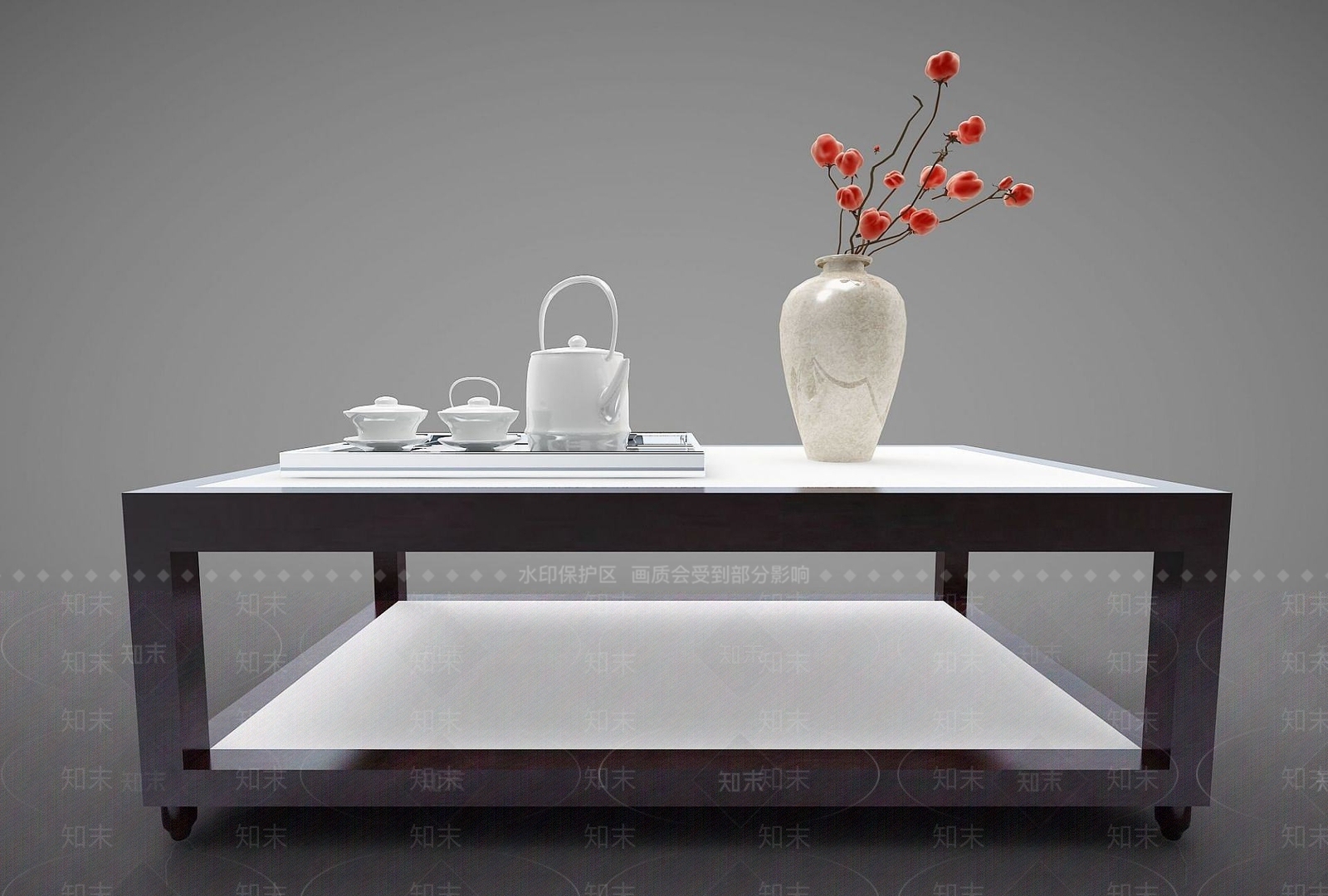 现代茶桌3D模型下载【ID:1190035834】