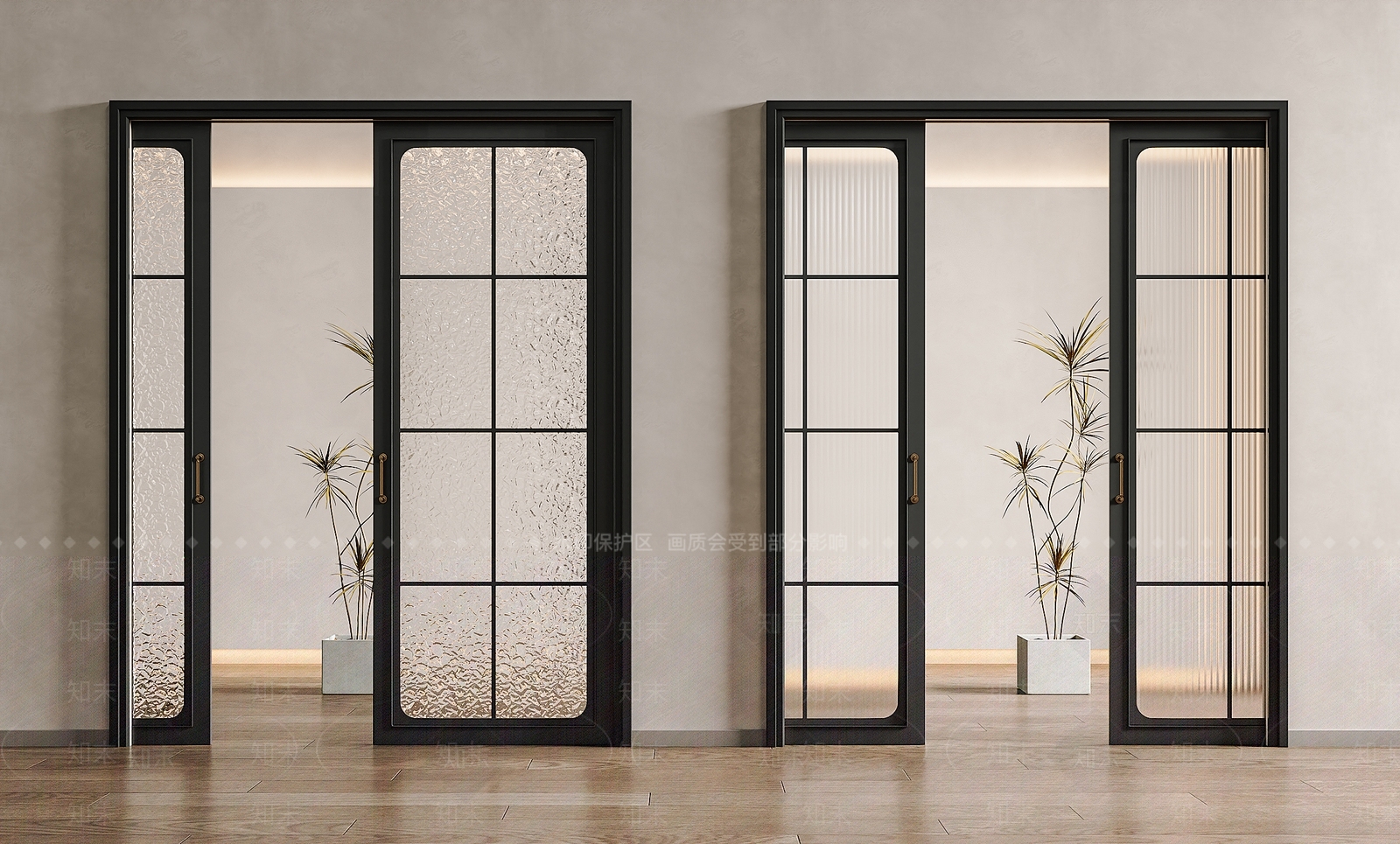 法式中古推拉门SU模型下载【ID:1190037466】