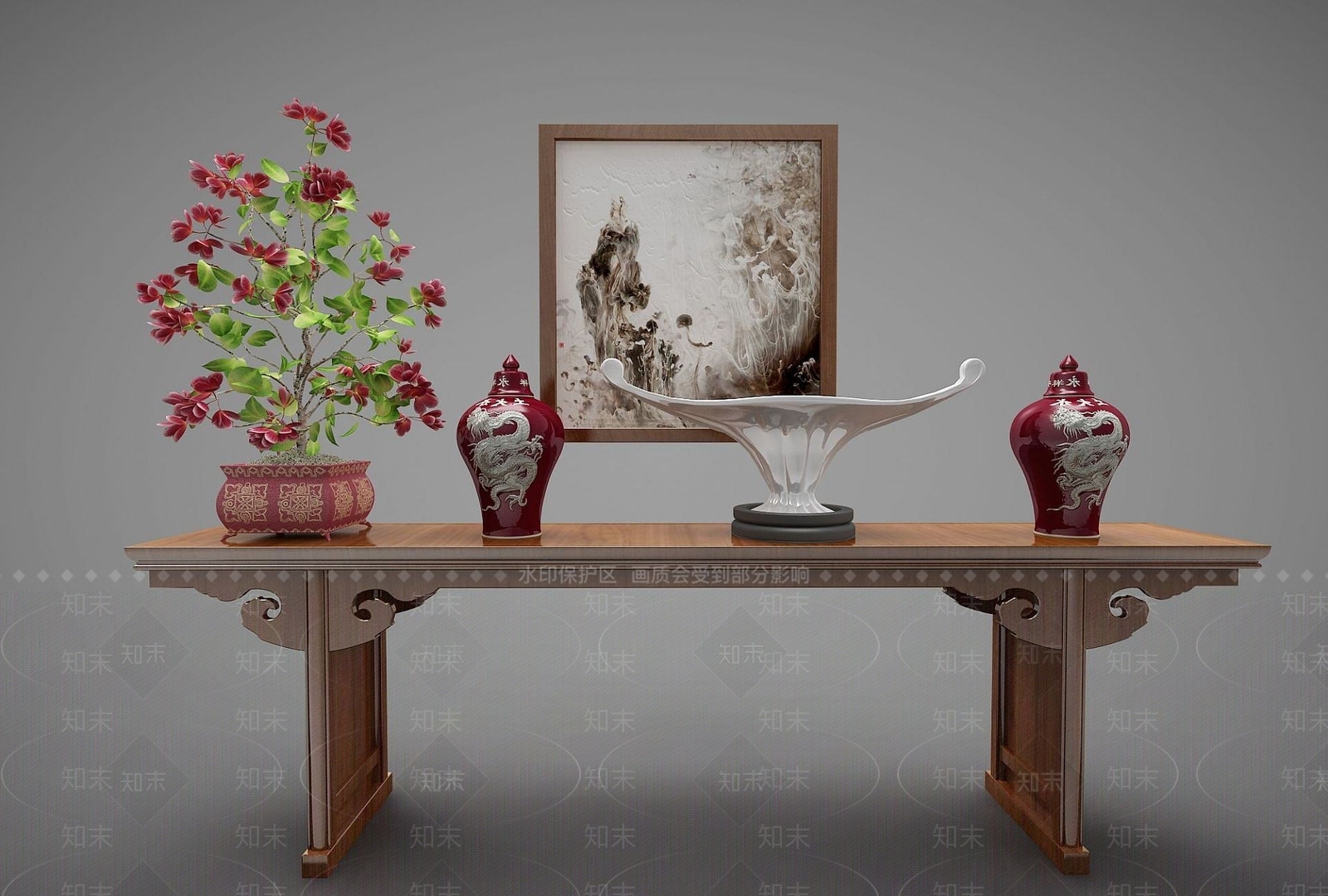 现代桌子3D模型下载【ID:1190037306】