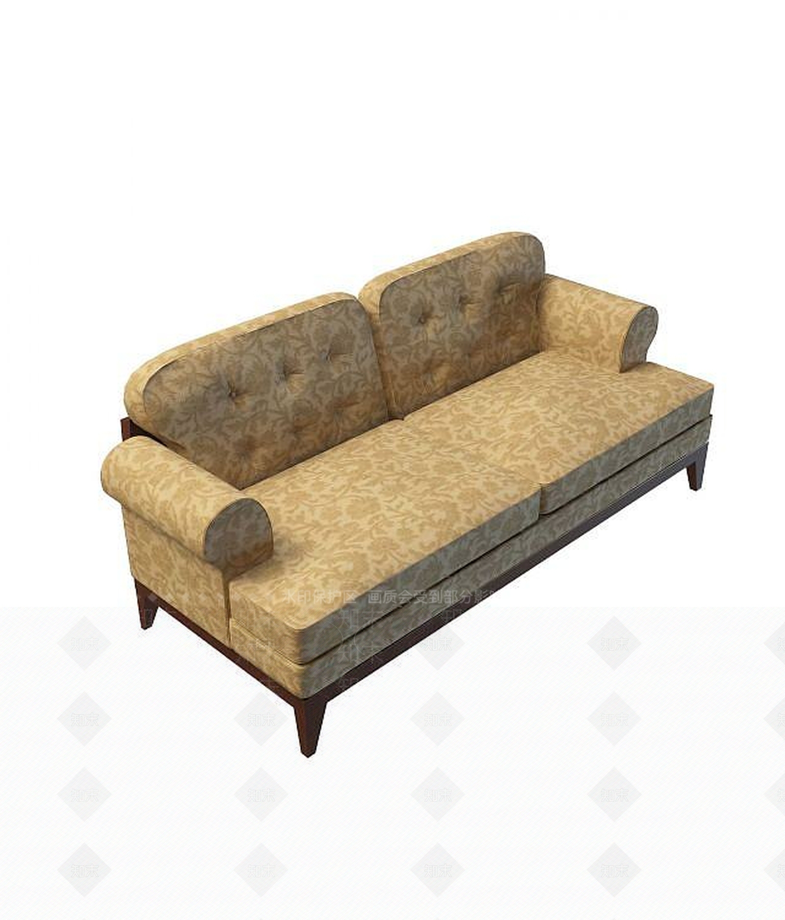 现代双人沙发3D模型下载【ID:1190037631】