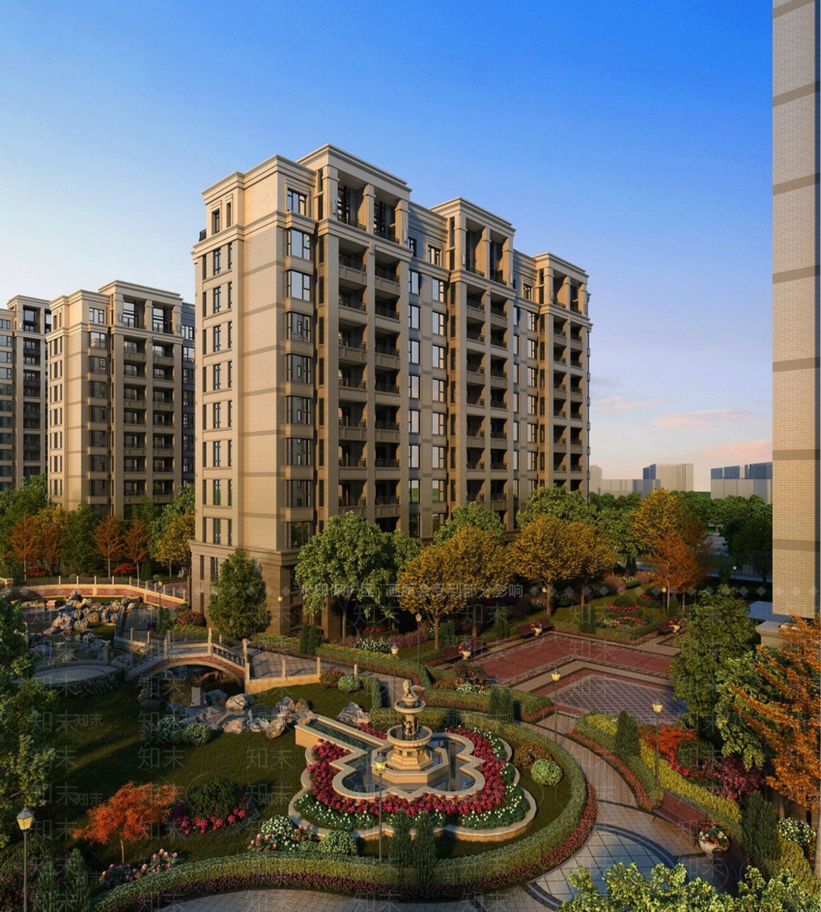 高层住宅楼3D模型下载【ID:1190037604】