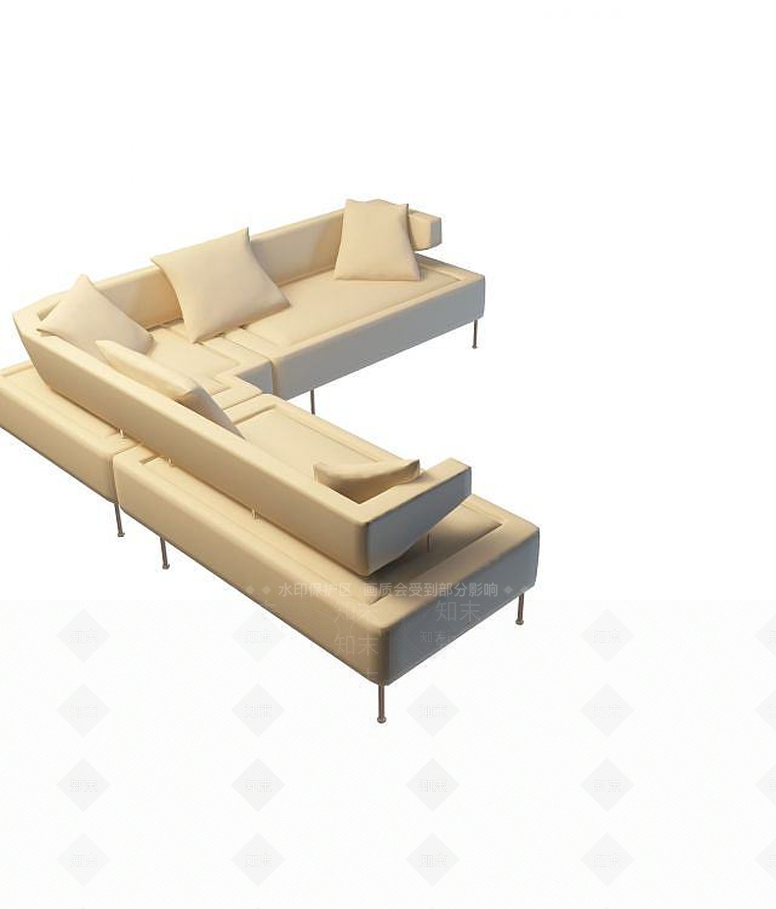 现代多人沙发3D模型下载【ID:1190038242】