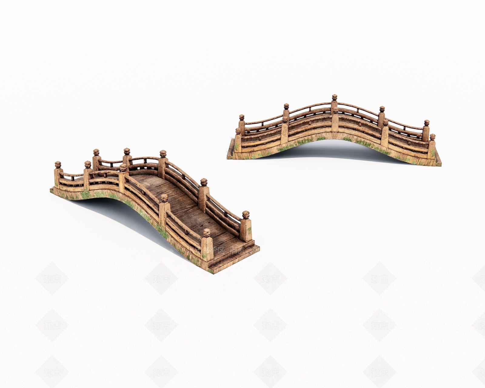 中式景观桥SU模型下载【ID:1190039681】