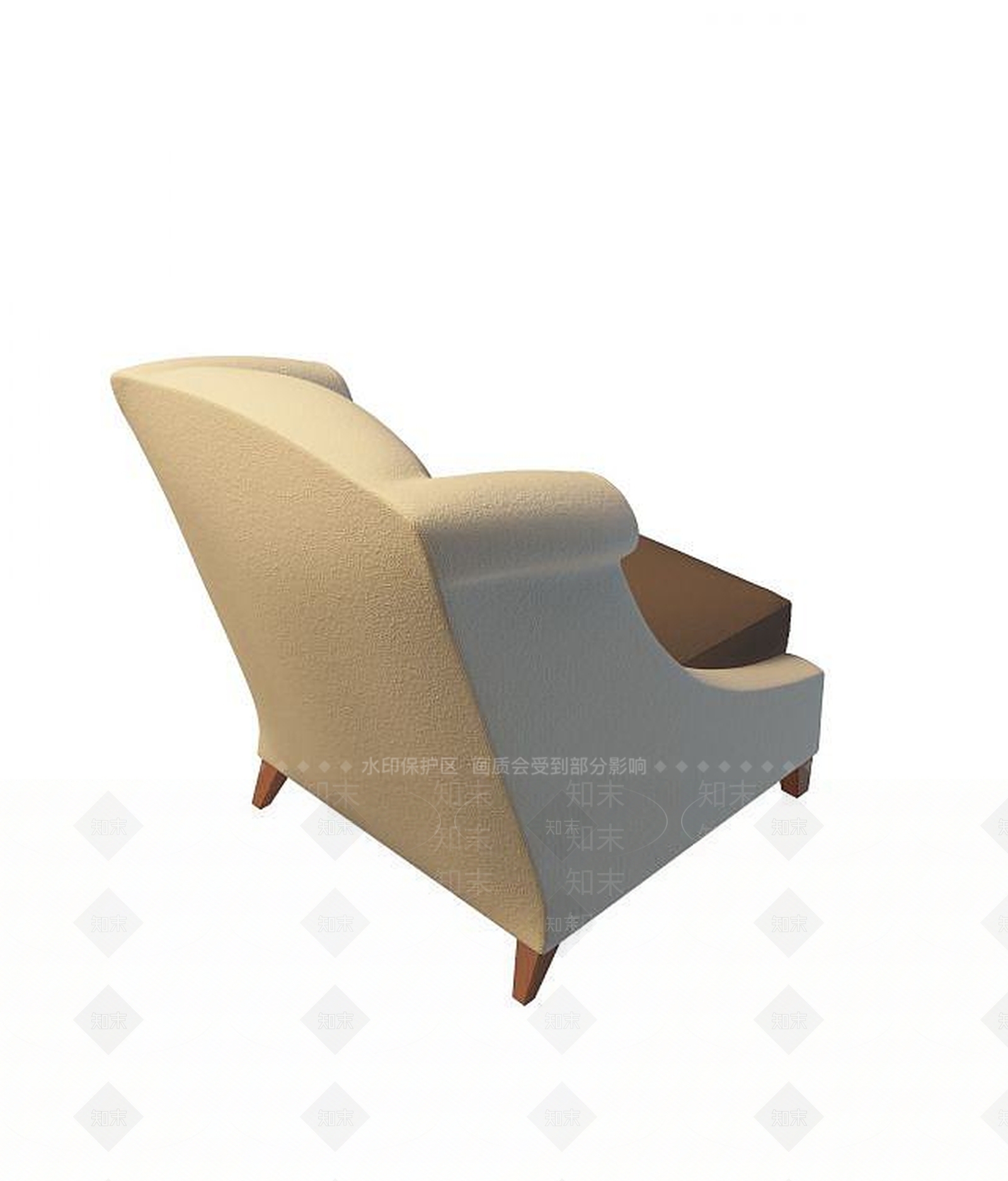 现代单人沙发椅3D模型下载【ID:1190039636】