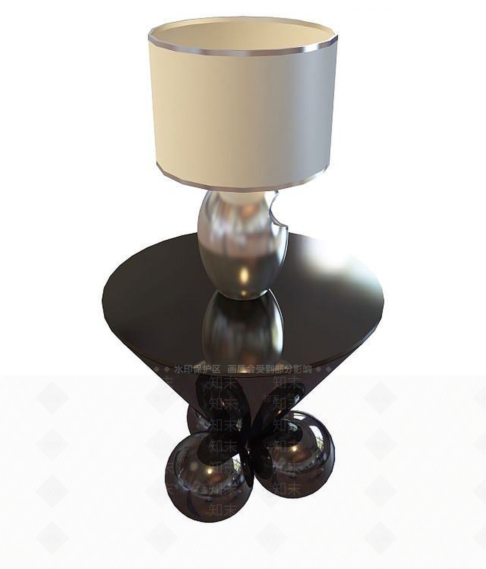 现代接待厅桌3D模型下载【ID:1190043764】