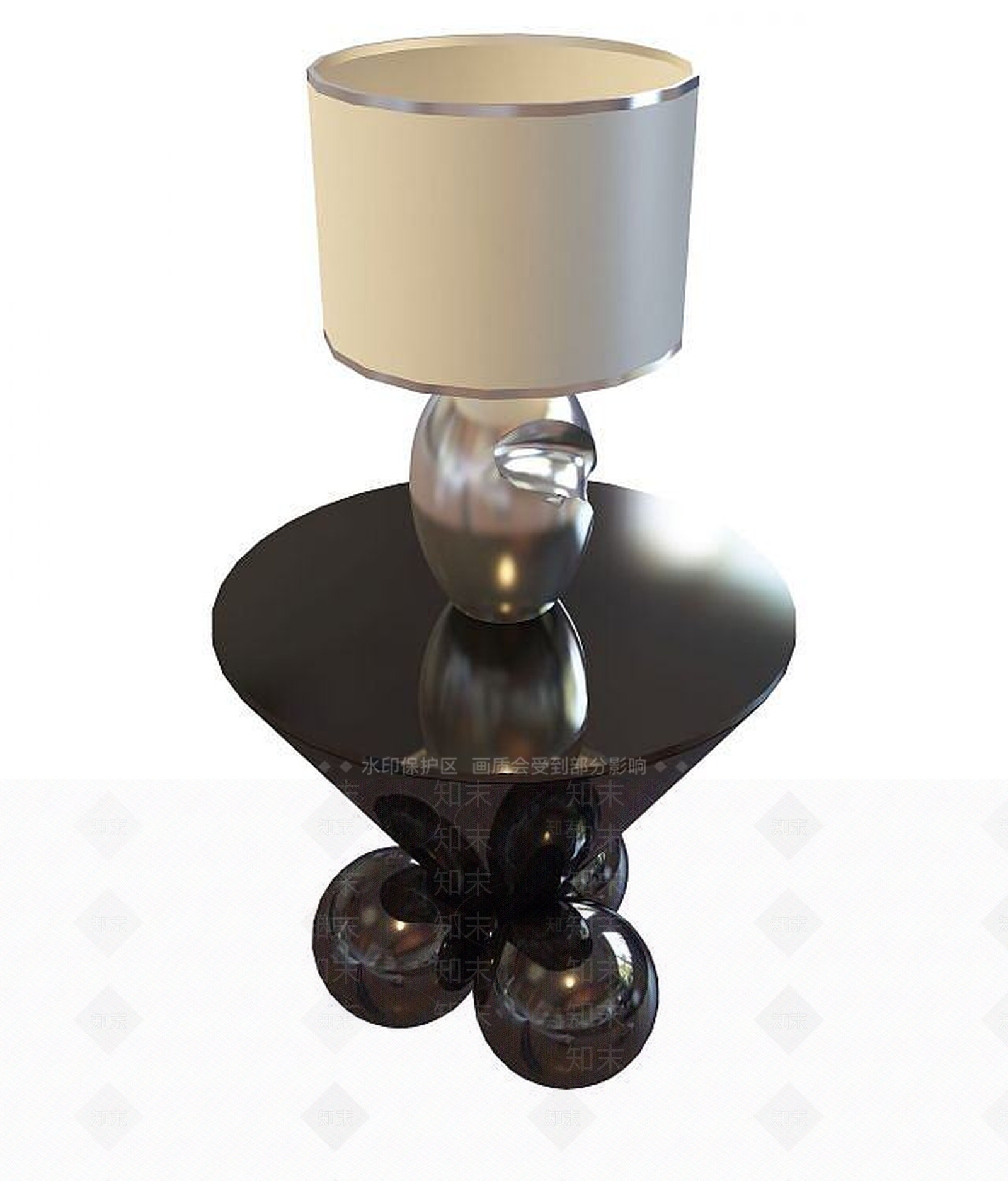 现代接待厅桌3D模型下载【ID:1190043764】