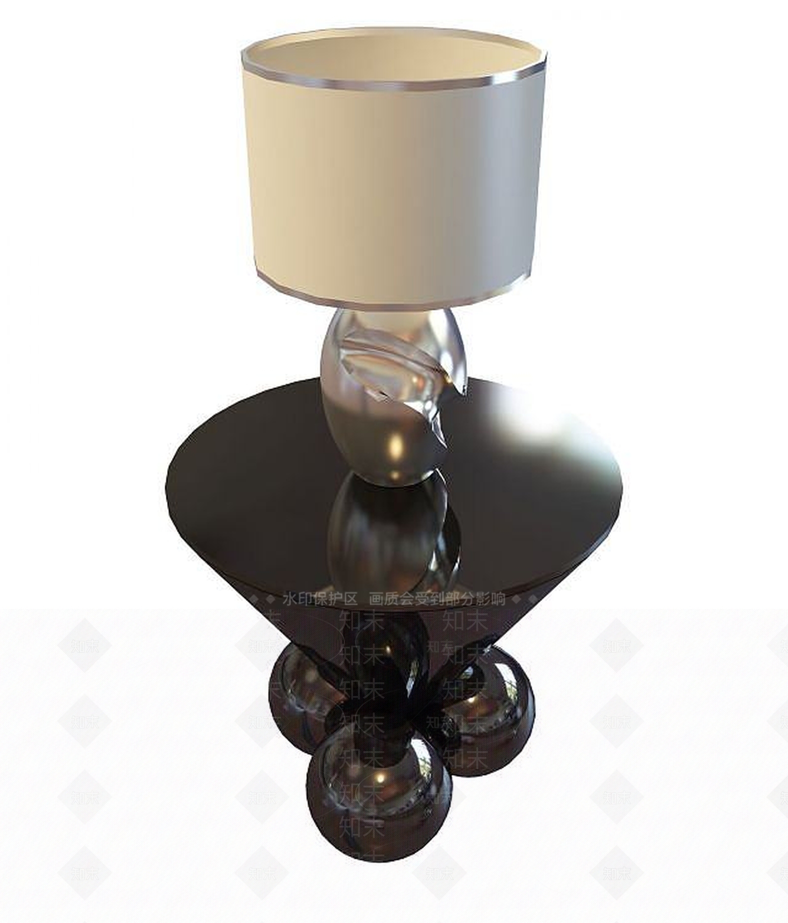 现代接待厅桌3D模型下载【ID:1190043764】