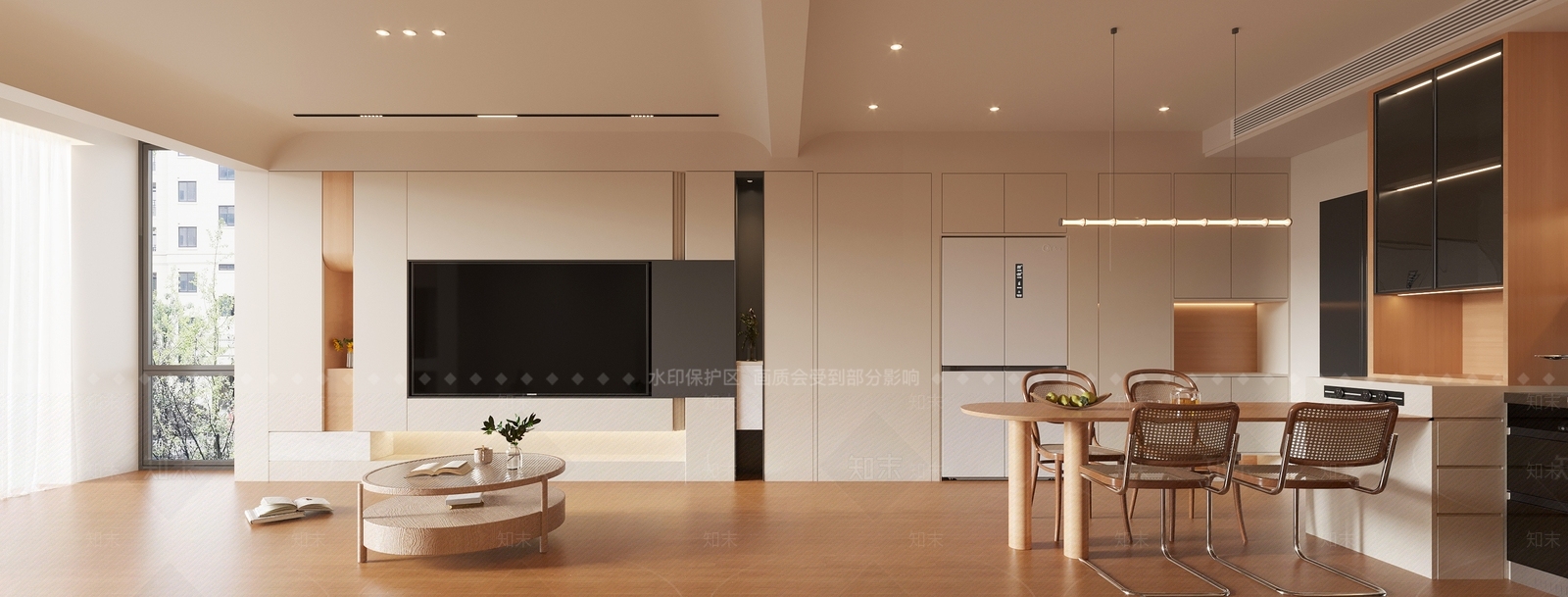 原木客餐厅SU模型下载【ID:1190044111】