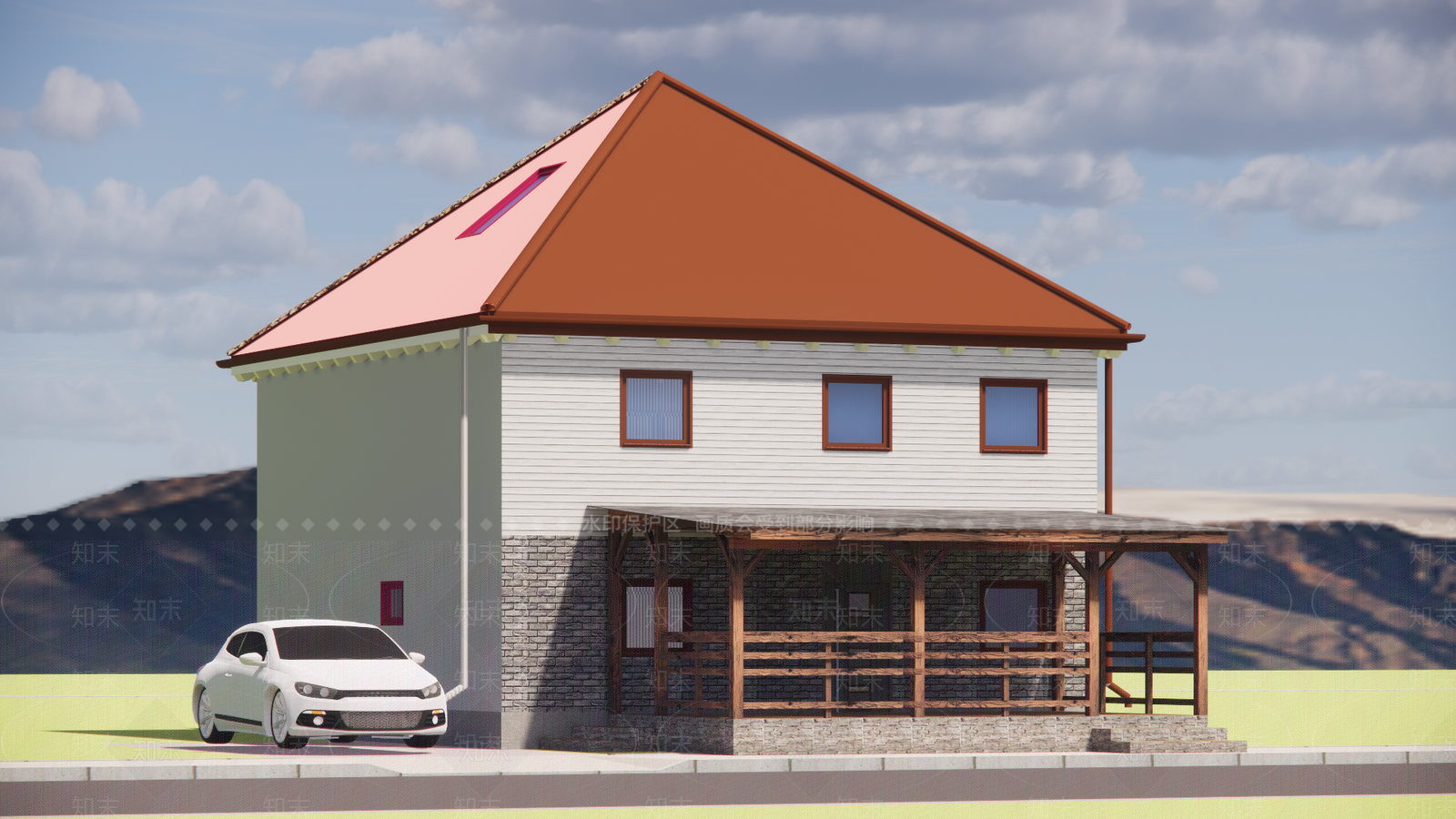 欧式风格建筑SU模型下载【ID:1190047128】