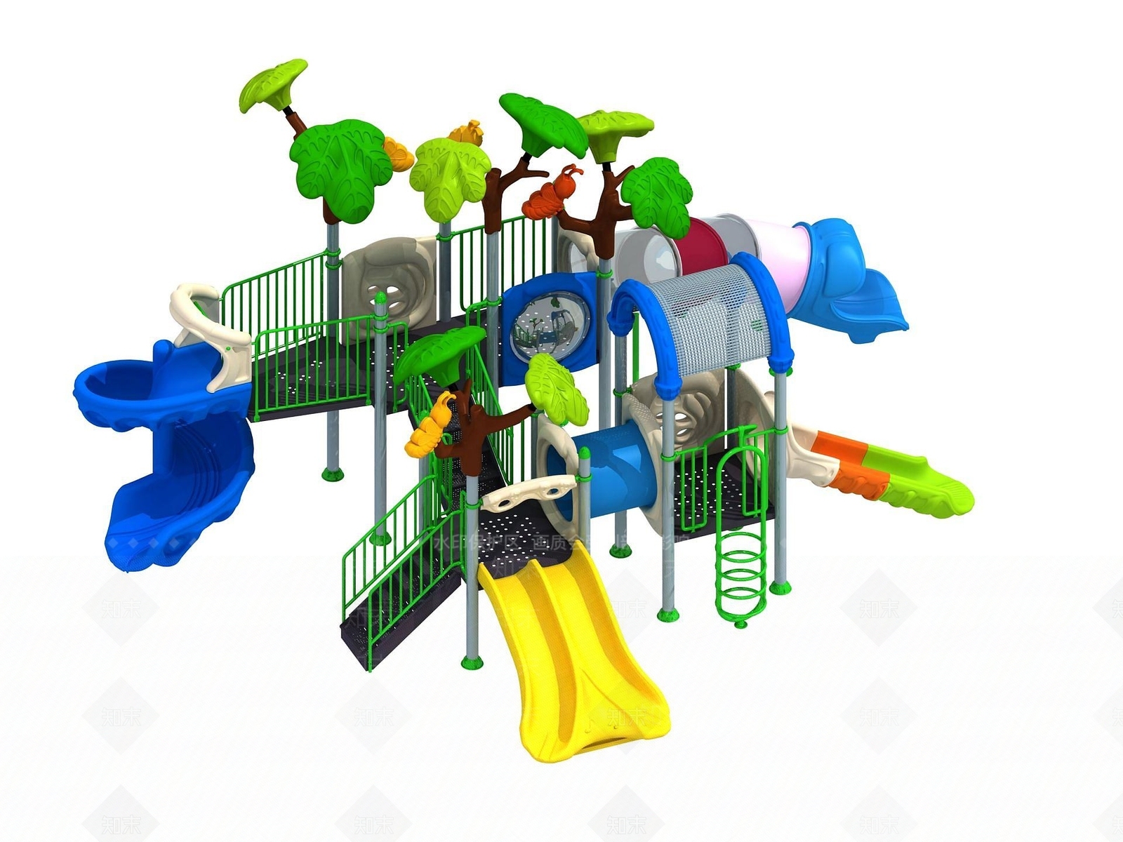 现代儿童游乐设备3D模型下载【ID:1190048294】