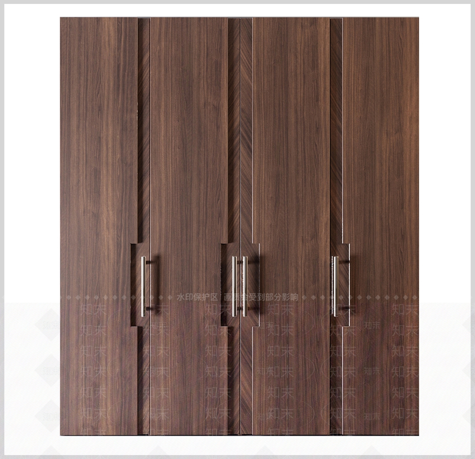 中式侘寂衣柜3D模型下载【ID:1190048636】