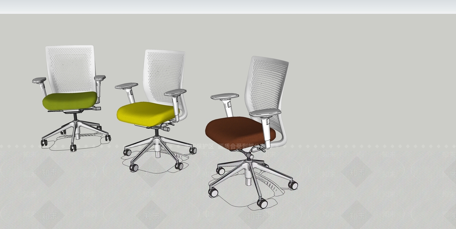 现代极简办公椅SU模型下载【ID:1190048687】