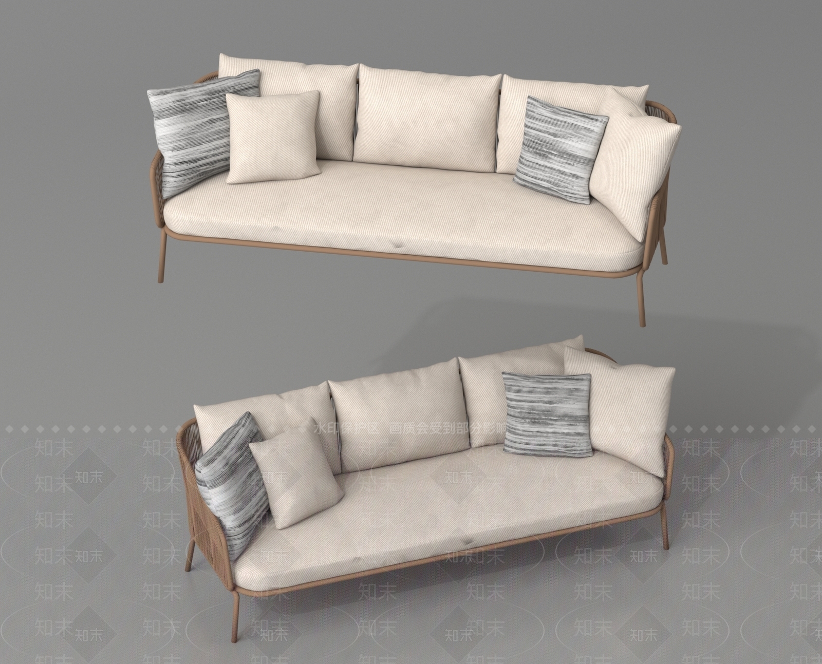 现代户外沙发3D模型下载【ID:1190051758】