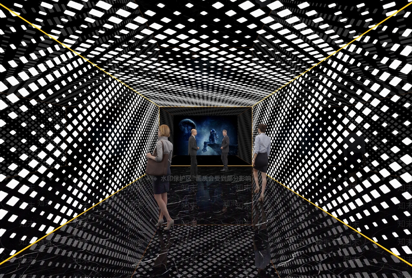 现代走廊3D模型下载【ID:1190053626】