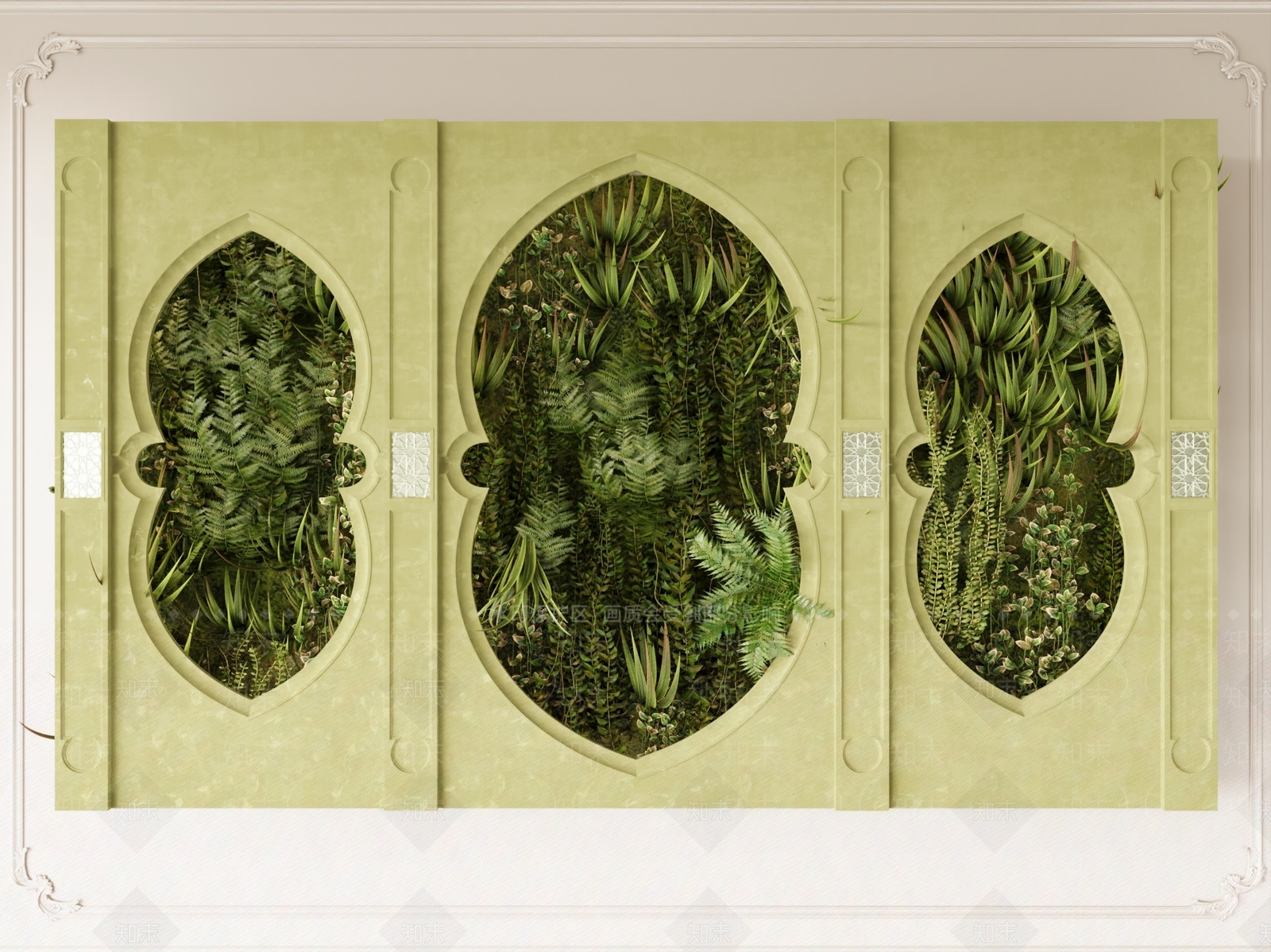 绿植墙3D模型下载【ID:1190055798】