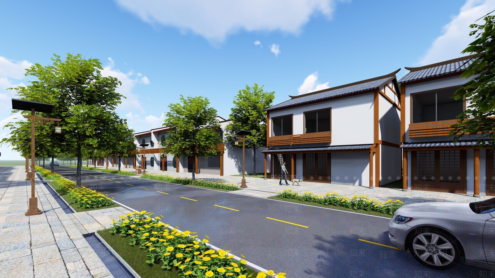 中式乡村公园SU模型下载【ID:1190060626】