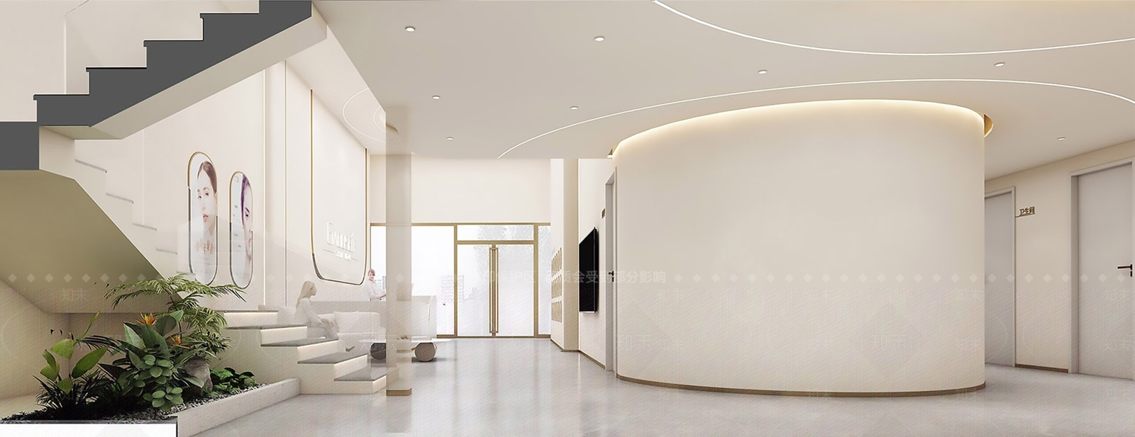 现代极简美发店3D模型下载【ID:1190062959】
