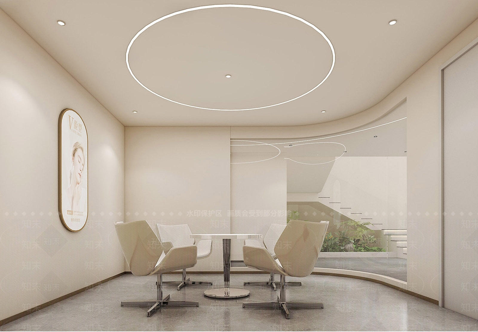 现代极简美发店3D模型下载【ID:1190062959】