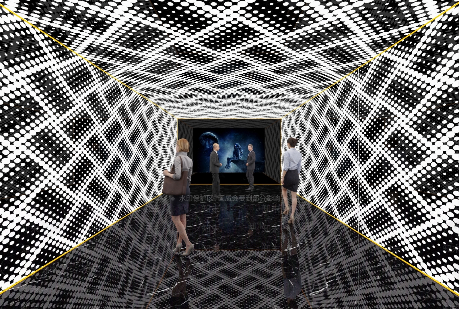 现代走廊3D模型下载【ID:1190064100】