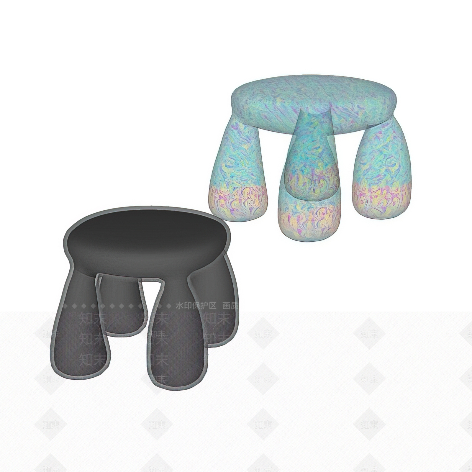 中古其他凳子SU模型下载【ID:1190066203】