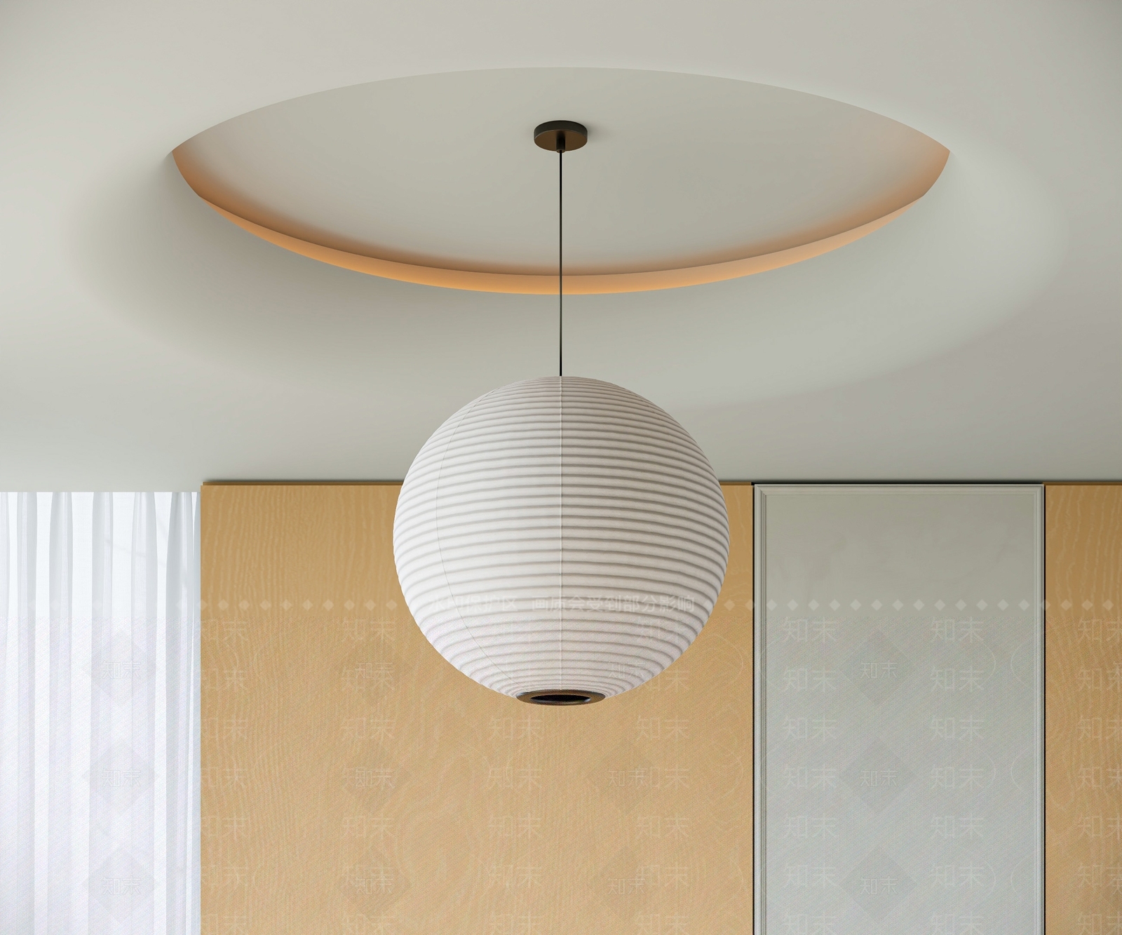 中古日式吊灯3D模型下载【ID:1190066470】