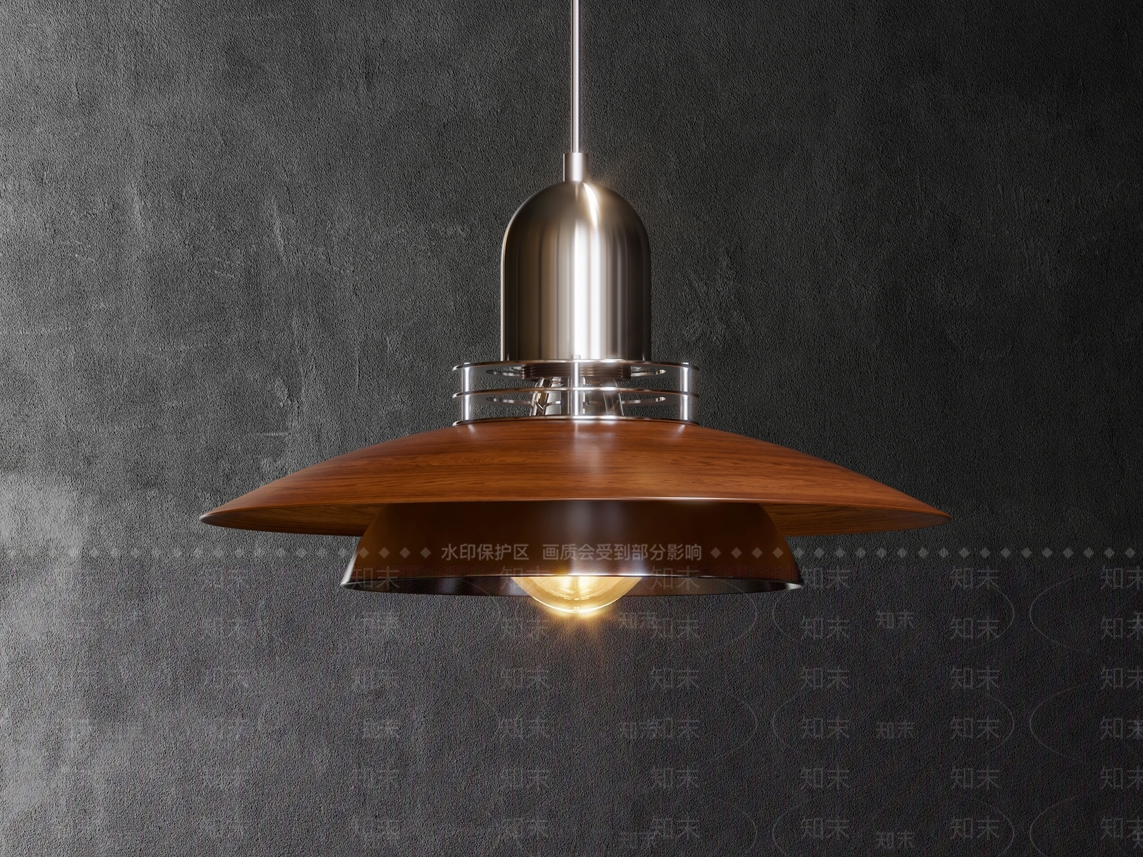 中古吧台吊灯3D模型下载【ID:1190070707】