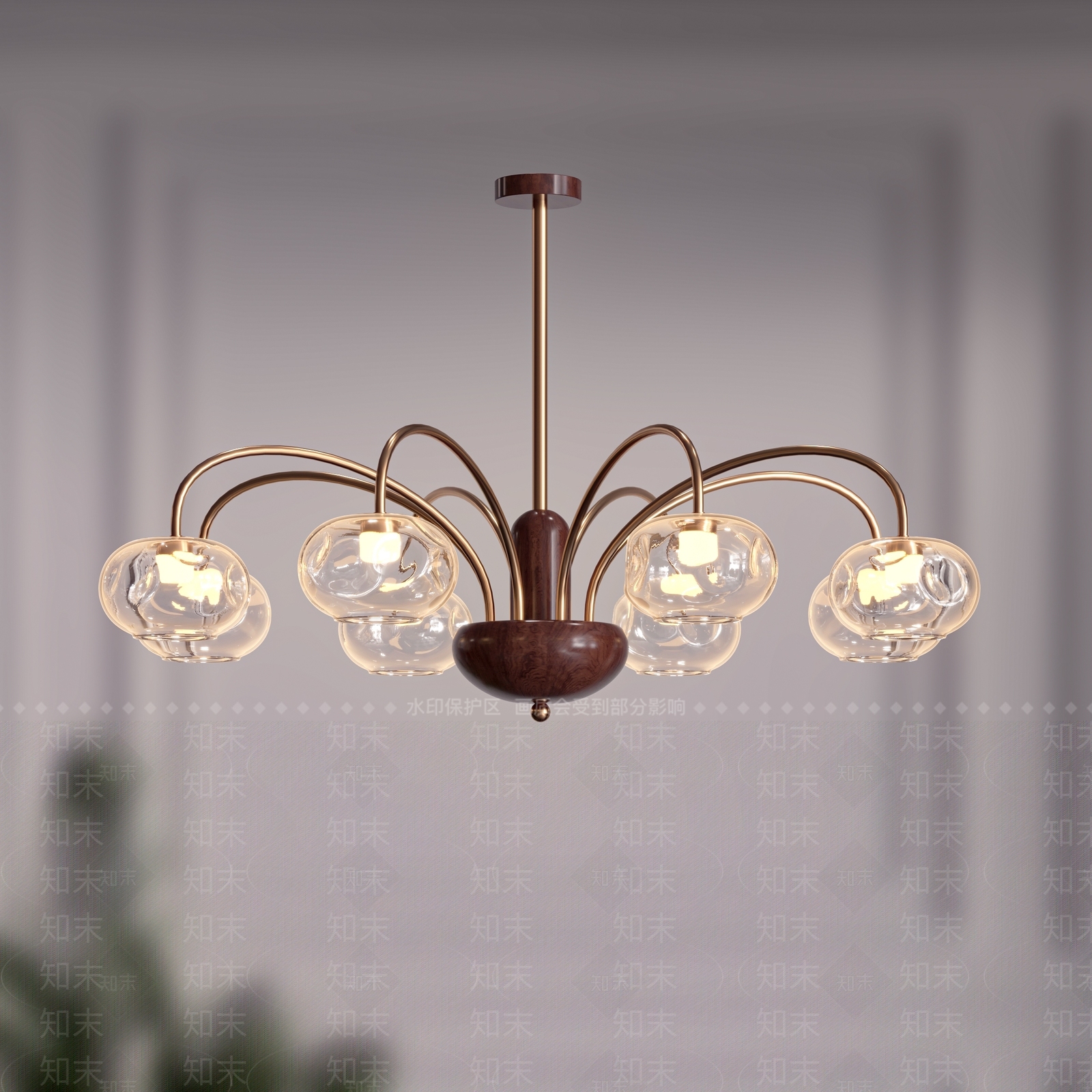 法式中古客厅吊灯3D模型下载【ID:1190076008】