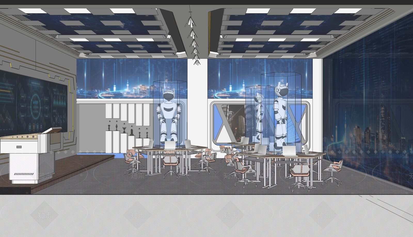现代其他公共空间SU模型下载【ID:1215991234】