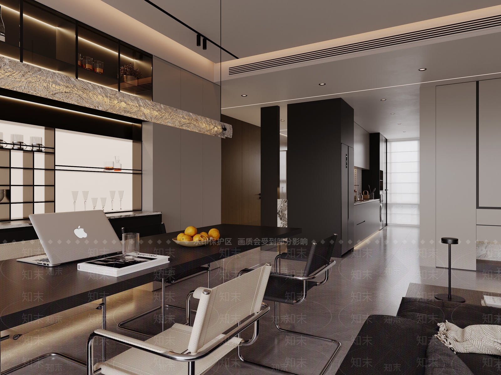 现代客餐厅3D模型下载【ID:1215080889】